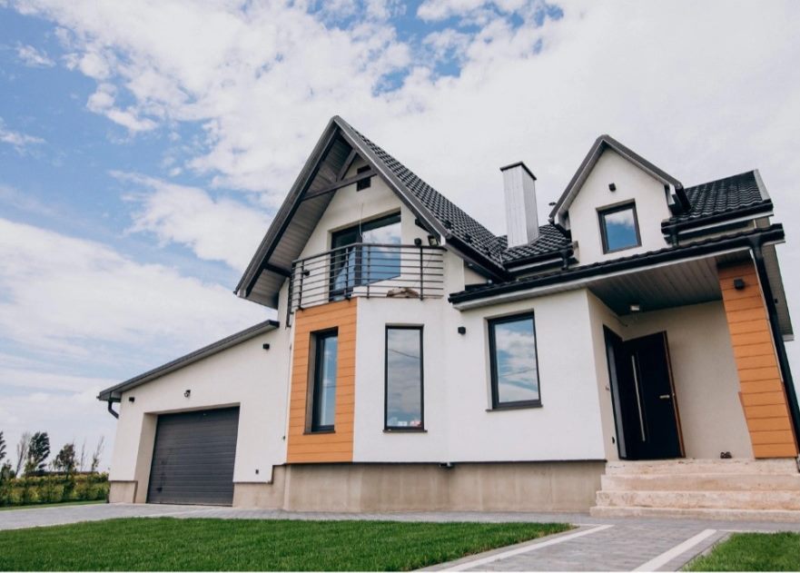 Vivienda terminada con acabados exteriores