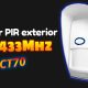 Sensor-PIR-exterior-de-movimiento-RF-433Mhz-para-alarmas-de-casa-CT70
