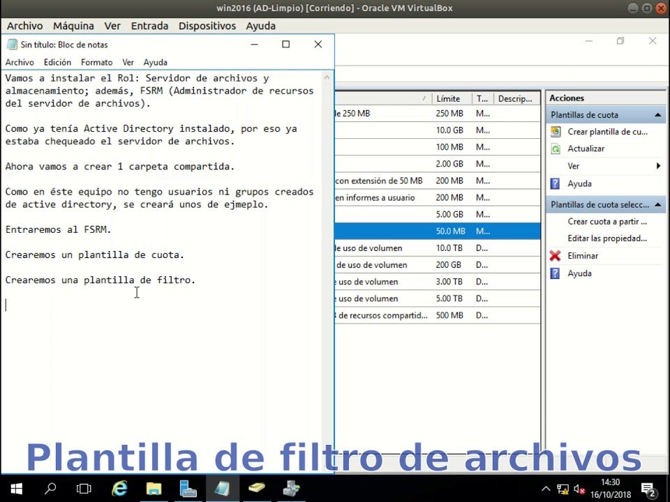 Windows-Server-2016-Servidor-archivos-y-almacenamiento-FSRM